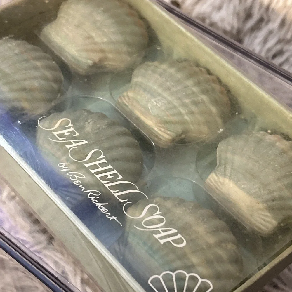 2 Boxes Vintage NOS Seashell & Seahorses Soap Cakes Coastal Beach Grannycore‎